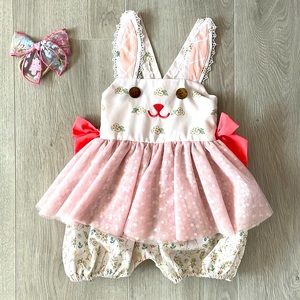 Be Girl Clothing Bunny Dress w/ Blossom & Bud Headband